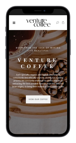Venture Coffee Mobile Mockup 1