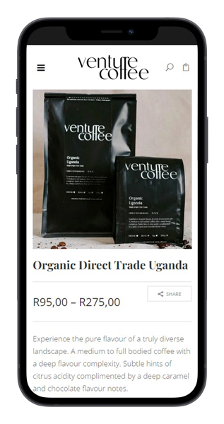Venture Coffee Mobile Mockup 3